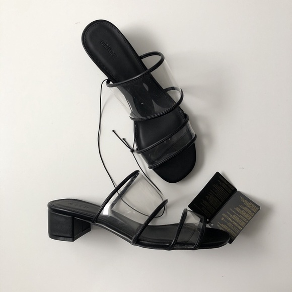 Clear small heel sandals - Picture 1 of 6